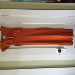 Lengthy Bronze Sweater Dress Size Medium Form Fitting